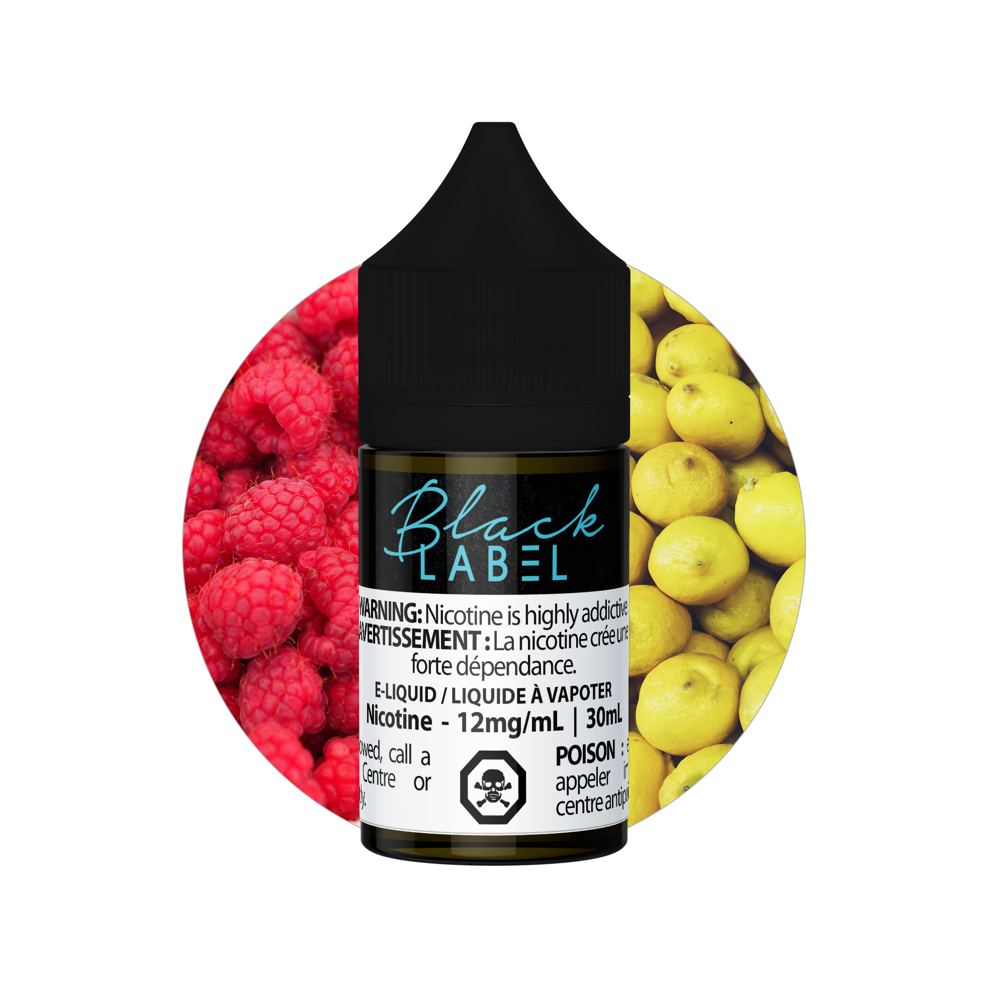 Vaporus Black Label Raspberry Lemon 30 mL bottle