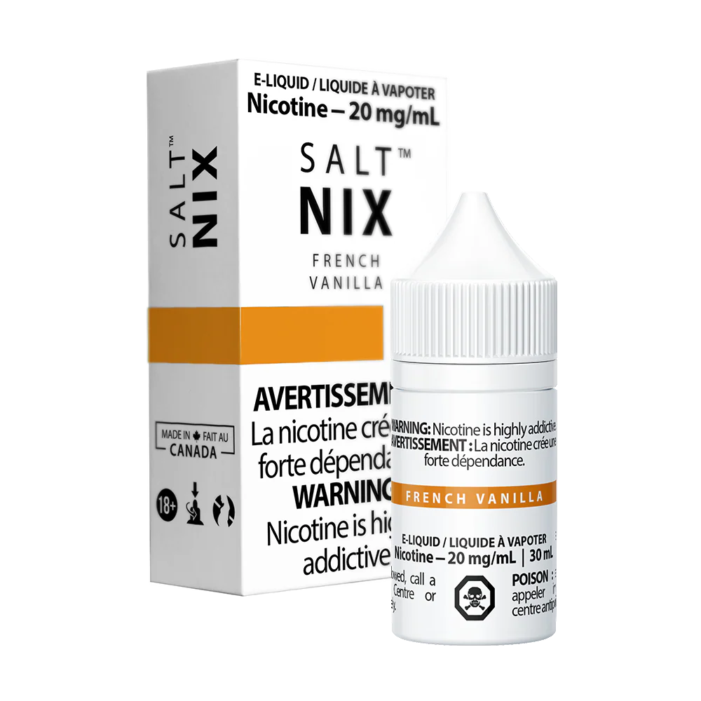 Vaporus Salt Nix French Vanilla 30 mL bottle and box