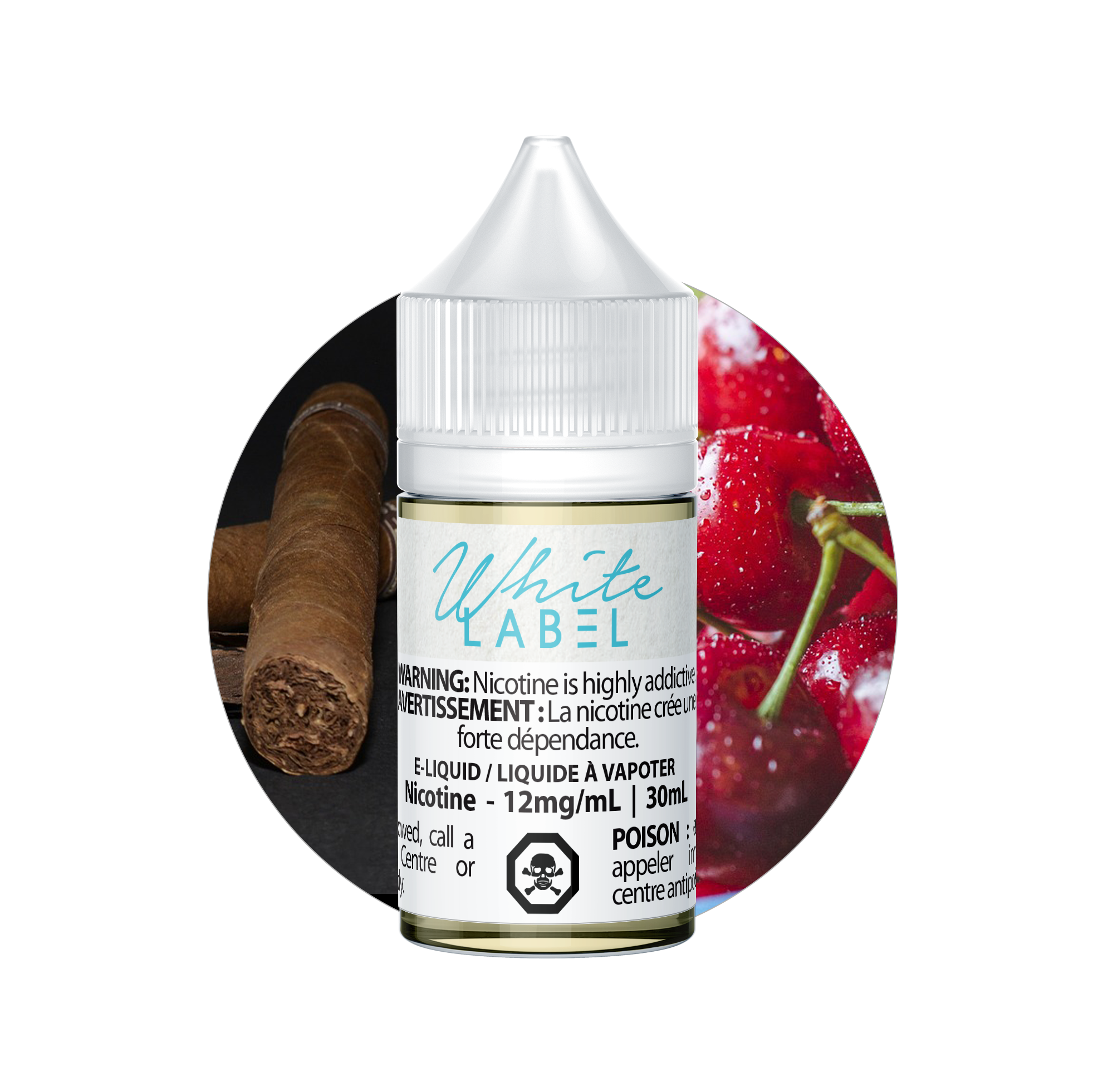 Vaporus White Label Black Cherry Tab 30 mL bottle