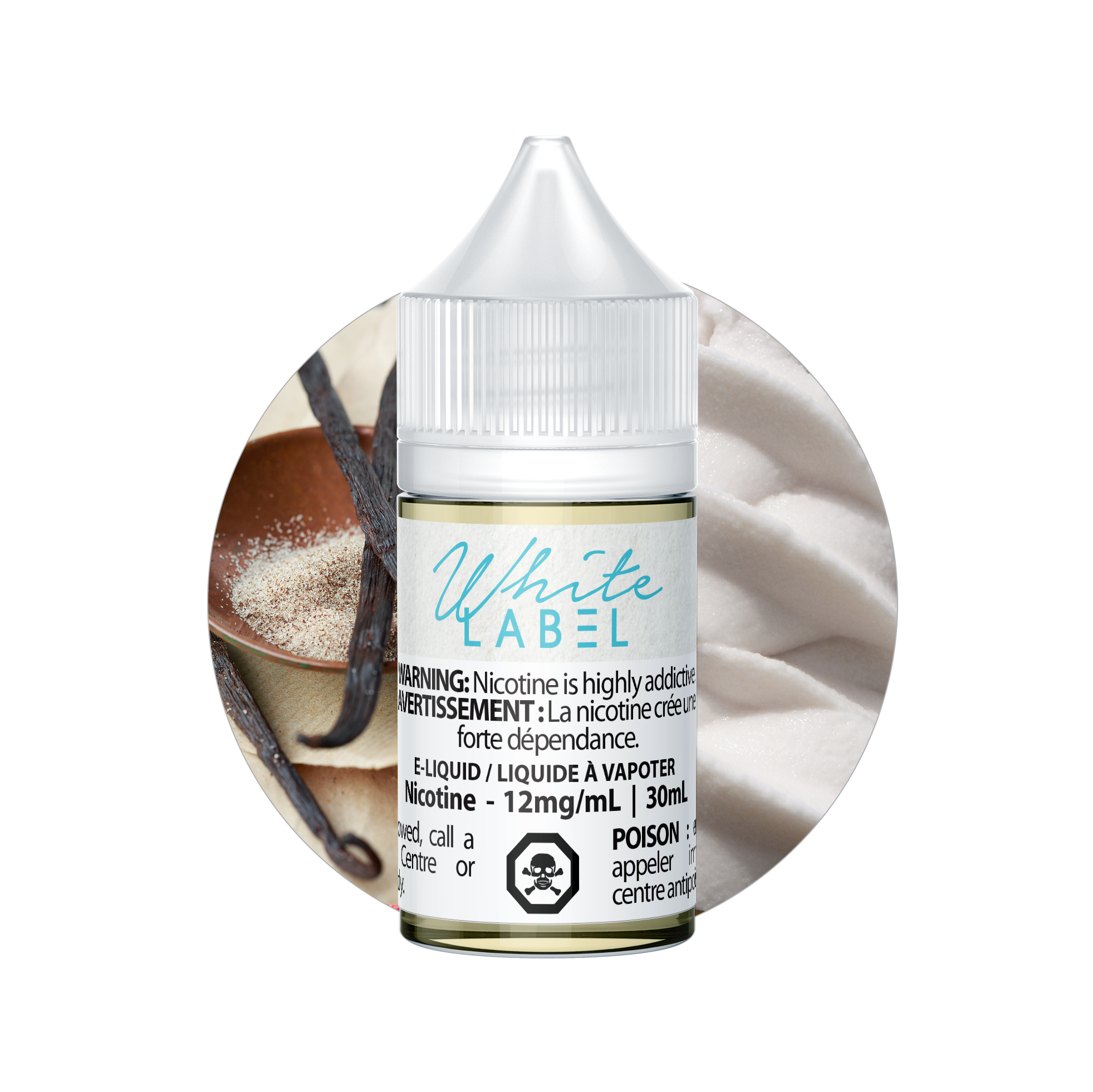 Vaporus White Label Vanilla 30 mL bottle